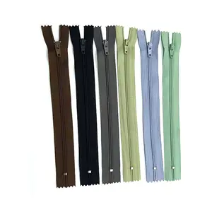 High Quality Various Colors Closes End Nylon Zipper For Dress Or Mattress