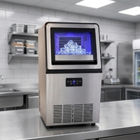 Machine à glaçons commerciale en cubes, capacité 20 kg, 110V/220V, compresseur automatique, pompe à eau, prix professionnel, haute productivité