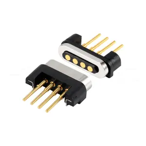 Hytepro thẳng 4 pin điện từ Nam và Nữ chống đảo ngược thông qua lỗ kết nối