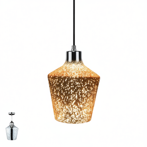 Luminaire suspendu en verre chromé 1xE27 20cm, lampe de plafond moderne pour usage intérieur - Product Image 3