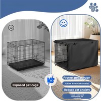Housse de protection solide pour cage à animaux, chenil pour chien, en tissu Oxford, imperméable, résistante au soleil, avec aérations respirantes, pour usage intérieur/extérieur, pour tous les oiseaux et chats