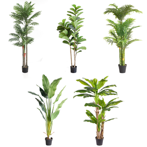 Ornements de jardin palmiers <span class=keywords><strong>en</strong></span> <span class=keywords><strong>bambou</strong></span> décoration d'hôtel palmier artificiel résistant au feu plante de palmier areca réaliste avec <span class=keywords><strong>pot</strong></span> - Product Image 6