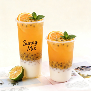 Gobelets à milkshake et smoothie en plastique transparent avec couvercles, fabriqués en Chine - Product Image 5