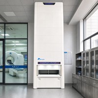 Armoire de rangement verticale à faible bruit avec panneaux en acier scellés pour laboratoires de salles blanches et salles de stockage d'échantillons pharmaceutiques