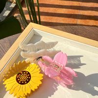 Koreanische Blumen-Sonnenblumen-Lilien-Kirschblüten-Acetat-Haarklammer, frische, süße Premium-Haarklammer, Haar-Accessoires im Großhandel