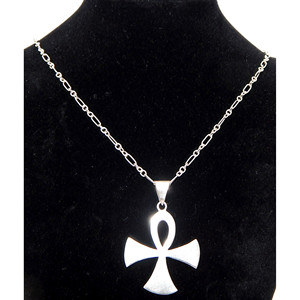 .925โซ่ฟิกาโรเงินสเตอร์ลิงพร้อมจี้ ankh - Product Image 2