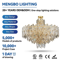 Lustre moderne en cristal K9 de haute qualité, taillé avec précision, luminaire suspendu de luxe, LED blanc chaud à intensité variable, pour hall d'hôtel, salon