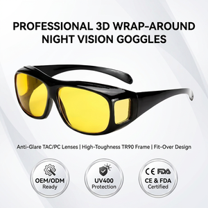 Bulk Cheap Wrap Around <b>Night</b> Vision Goggles Yellow Lens Anti-Glare Polarized Sunglasses Safety <b>Driving</b> <b>Glasses</b> for Drivers 2026 - Product Image 4