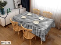 Nappe classique en polyester résistante à la chaleur, facile à nettoyer, à carreaux vichy noir et blanc, pour table à manger