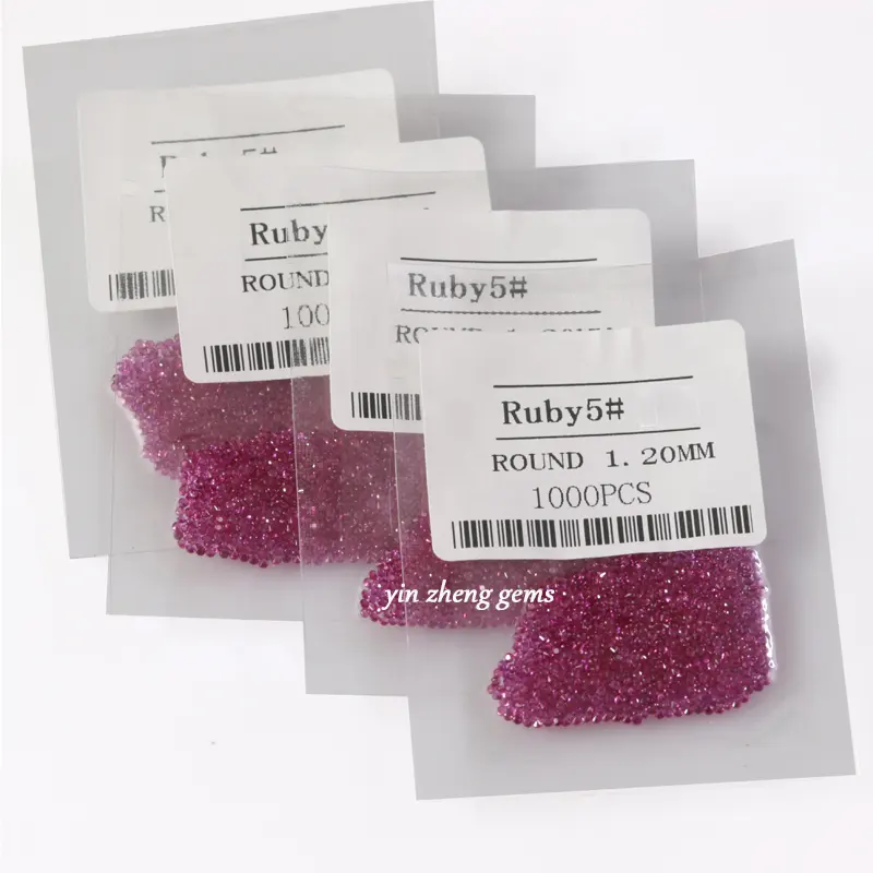 Wuzhou Edelstenen Ronde Cut Ruby 5 # Losse Steen Synthetische Korund Stone Losse Edelstenen