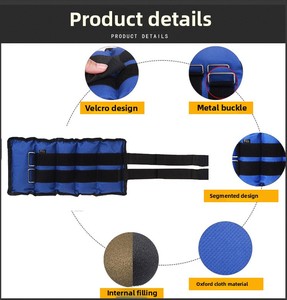 Tải mang mắt cá chân cổ tay cánh tay chân Trọng lượng bao cát tập thể dục Equipment1-6kg chạy legging bao cát để bán - Product Image 6