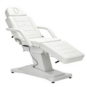 Table de massage électrique blanche, chaise de traitement rembourrée, chaise de salon de beauté, chaise de spa, chaise de soin du visage - Product Image 2