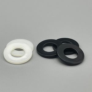 2mm-14mm White Black Nylon PA66 Plastic Gaskets <strong>Spacer</strong> Flat <strong>Washer</strong> - Product Image 1