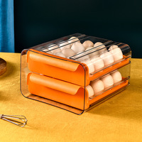 Boîte de rangement pour œufs à 32 compartiments, type tiroir double couche, pour réfrigérateur, conteneur à œufs transparent, étagère de rangement pour la cuisine