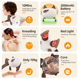 Dispositivo de Masaje Inalámbrico Biónico para Tejidos Profundos con Calor, Relajación Muscular de Cuello y Espalda, Masajeador Shiatsu para Cuello y Hombros - Product Image 5