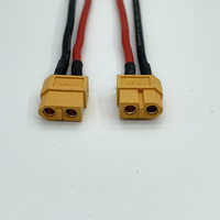 Connecteur de chargeur de batterie Li-Ion personnalisé XT60 mâle/femelle à 2 broches, faisceau de câbles torsadés en caoutchouc étamé 14AWG, 100 mm