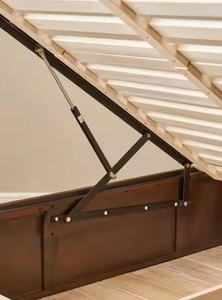 Lit moderne personnalisé M101G <span class=keywords><strong>GORANGE</strong></span> en bois massif, taille Queen/King, avec tête de lit allongée, structure en bois massif de frêne de Manchourie pour chambre à coucher - Product Image 4