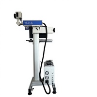 Machine de marquage laser fibre 50W, système CNC portable haute vitesse pour marquage en ligne rapide sur acier inoxydable, métal et bijoux