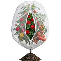 4 Paket Jaring Burung Lipat Anti-UV HDPE 3.3x2.7FT dengan Ritsleting dan Tali Serut, Penghalang Hama untuk Perlindungan Pohon Buah Blueberry, Tomat, dan Burung