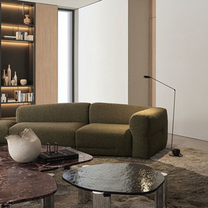 Mobili di Lusso Classici Italiani per <span class=keywords><strong>Soggiorno</strong></span> - Set di Divani Curvi in Tessuto Creativi per Villa - Divano Componibile di Design - Product Image 1