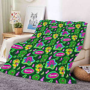 Mantas de Felpa con Patrón de Dinosaurio Barneyed, Lindas y Personalizables, para el Hogar, Viajes y Automóvil, para Niños y Estudiantes, Venta al Por Mayor - Product Image 2