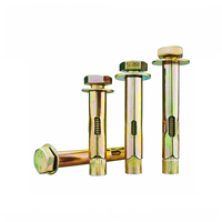 Slotted Sleeve Structure Expansion Bolt Sleeve Anchor 10mm Diameter Electro Galvanized 8.8 Grade for Concrete Wall Column Floor