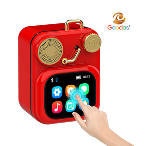 New Metal Appearance Wireless Portable Public Address Mini 5W BT Smart Party <b>Speaker</b> with Touch Screen - Product Image 1