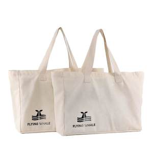 Sac de courses réutilisable en toile de coton biologique écologique 16 oz, fourre-tout robuste pour le shopping et la bibliothèque - Product Image 3