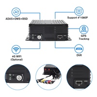 Caméra 1080p AI Mobile DVR 4 canaux, kit pour voiture, bus, CCTV, 4G, GPS, ADAS, DMS, GPS BD GLONASS, boîte noire de véhicule, DVR, vision nocturne, MDVR