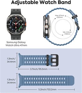 Banda de silicona deportiva transpirable suave para SamSung para Galaxy <span class=keywords><strong>Watch</strong></span> 7 Ultra Band 47mm Correa Marina duradera pulsera de reloj inteligente - Product Image 2