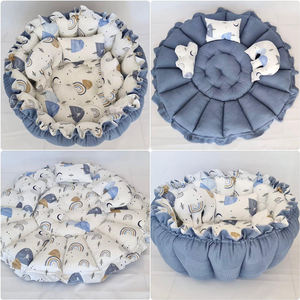 Nid douillet 2-en-1 Oeko-Tex pour nouveau-né, tapis de jeu matelassé à motif floral, <span class=keywords><strong>lit</strong></span>-nid portable et moderne - Product Image 3