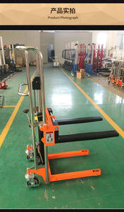 Truk pengangkat hidrolik kaki ringan truk susun forklift kecil satu orang cetakan peralatan menangani perangkat pengangkat - Product Image 4