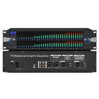 Égaliseur numérique double 31 bandes avec fonction limiteur de pic, entrée XLR, commande par bouton, construction métallique pour spectacles sur scène et réunions