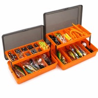 Boîte de pêche double couche portable pour leurres - 2 modèles en plastique ABS avec compartiments ajustables pour accessoires de pêche