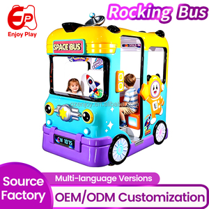 Manège pour enfants d'intérieur, type <span class=keywords><strong>bus</strong></span>, à double siège, à bascule, à écran tactile, à monnayeur, direct usine, pour centre commercial et FEC, personnalisable - Product Image 1