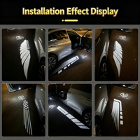 Luz de Bienvenida Inalámbrica con Logotipo BRAD, Precios de Fábrica, Luz LED para Puerta de Coche, 12V, Accesorios para Toyota Camry Crown