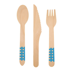 Couverts en bois personnalisés avec logo, couteau, fourchette et cuillère biodégradables pour <span class=keywords><strong>restaurant</strong></span>, dessert, fête, événement - Product Image 3