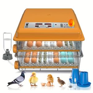 Piccolo allevamento di pollame utilizza incubatrice di uova 120 a doppia potenza da cova automatica ad alto tasso di cova - Product Image 1