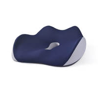 Ensemble de deux coussins de siège en mousse à mémoire de forme avec support lombaire ergonomique pour soulager le coccyx, confort pour le bureau, la voiture et les fauteuils roulants