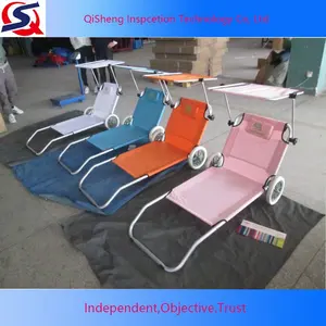 Пляжные стулья с солнцезащитным козырьком, Служба контроля качества продукции, торговая гарантия в Китае, проверка продукции