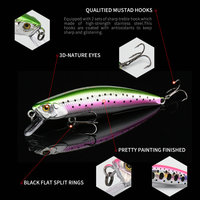 Leurre de pêche ALLBLUE SPRINT 75SP, poids fixe, surface, minnow coulant