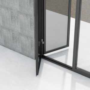 Chất lượng cao đôi Tempered Glass pháp cửa trong nhà-ngoài trời nhôm Swing Door cho phòng ngủ trường thanh lịch đôi Swing thiết kế - Product Image 3