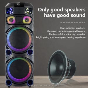 CH-2129 New Kép 12 Inch Điện Lớn 60W Tủ Gỗ Pro Hoạt Động Đảng Karaoke Boombox Xử Lý Loa Âm Thanh - Product Image 4