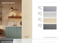 Mosaïque en travertin, pierre souple, carreaux muraux flexibles, revêtement décoratif pour murs de luxe, hôtels, villas, complexes hôteliers, halls d'entrée