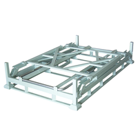 Étagère de stockage de pneus en acier pliable et empilable, étagère de rotation de pneus pour la logistique et le transport en entrepôt