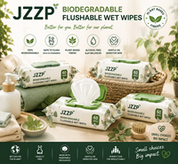 Lingettes jetables 100% fibres de bambou, lingettes humides biodégradables pour toilettes, sans danger pour les fosses septiques et dispersables