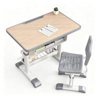 Bureau et chaise d'écolier réglables pour l'exportation directe, pour l'espace d'apprentissage scolaire, avec certification CE et ISO, ensemble table et chaise d'étude OEM