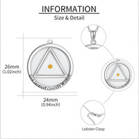 Collier en acier inoxydable avec pendentif inspirant grain de moutarde triangulaire, bijou minimaliste rond symbole de foi, résistant au ternissement