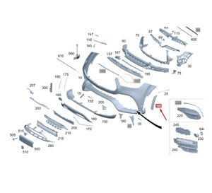 OEM 1678855803 前保险杠右装饰件和轮眉适用于梅赛德斯-奔驰 W167 - Product Image 4