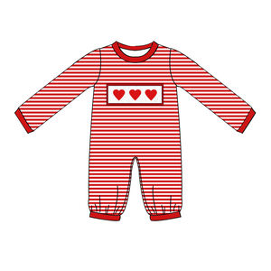 Maxine custom designs smocked abbigliamento per bambini cuori ricamo set da ragazza di san valentino - Product Image 3